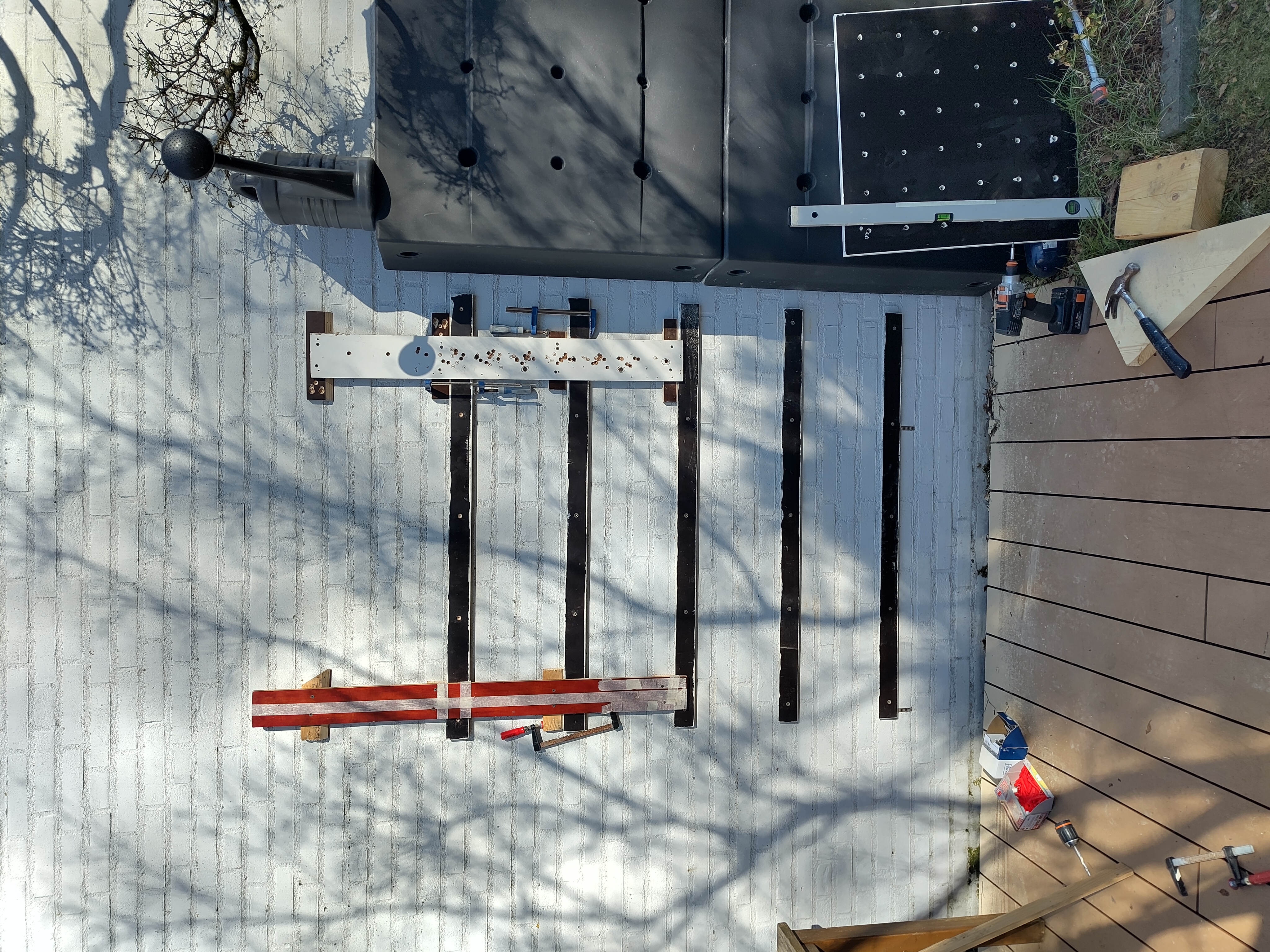 Slats on wall